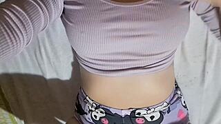 mujer colombiana casera ama polla grande en cama