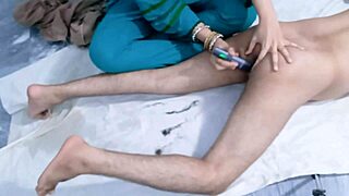 desi babysitter's big ass and shaved pussy take huge cock close up