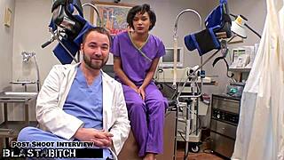 doctor tampa busts student jackie banes fucking then blasts her with huge cumshot in hospital