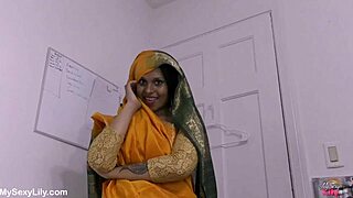 my big boobs indian stepmom dirty talks while i finger her pussy to orgasm