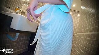 Mysteriouskathy Teases Boyfriend with Open Crotch Panties for Easy Fuck