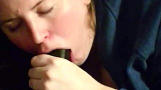 Sexy Amazon Samantha Deepthroats Black Cock Cum