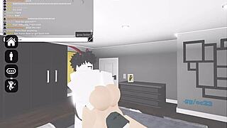 slutty nun in roblox begs random horny dude to fill her tight holes completely??