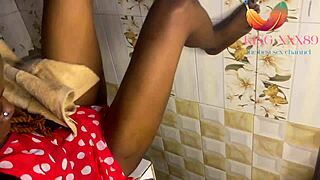 Horny Ebony On Kitchen Counter DOGGYSTYLE Ends In Creampie