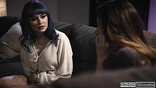 milf landlady seduces busty babe into hot lesbian licking and fingering