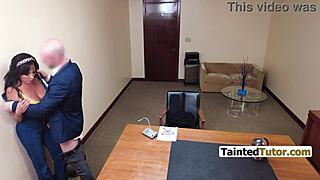 teacher abi james submits to principal danny steel's office domination grope