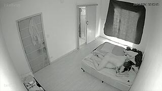 Sleeping over at Ted's mansion, he catches me fucking my hot latina girlfriend rough
