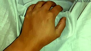 Neighbor's girlfriend surprises with blanket cunnilingus close-up