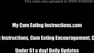 caught you stroking that cock now eat every drop of your cei cum