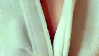 Cute pigtail student fresh from shower gropes big tits and pussy in horny ahegao frenzy
