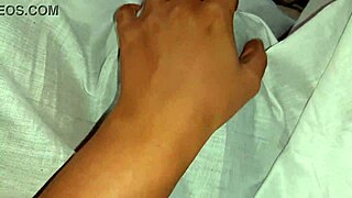 Neighbor's girlfriend surprises with blanket cunnilingus close-up