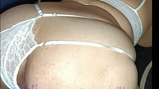 Bbws Gape Anal with Bbc Creampie Toys and Fingers in Bathroom Closeup