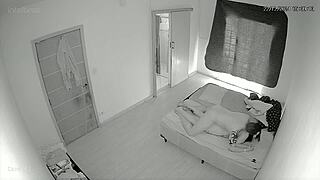 Sleeping over at Ted's mansion, he catches me fucking my hot latina girlfriend rough