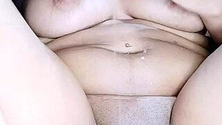 hairy latina fingers pussy till she squirts