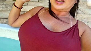 Swimming pool sex with stepson in the water?