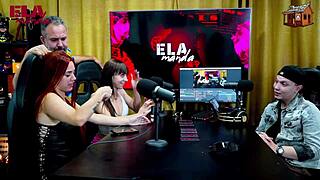 how's binho ted slurping that pink ninfeta pussy on the podcast table making ruan speechless??