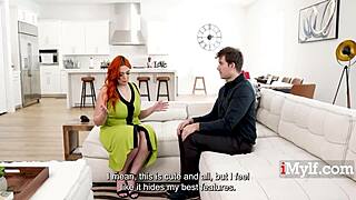 bbw wife scarlett venom destroys husband's esteem cucking him with rough fat pussy pounding