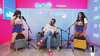 Two curvy girls confess then squirt hard on vibrating chairs