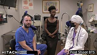 freshman nurse gets hitachi orgasm from doctor