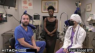 freshman nurse gets hitachi orgasm from doctor