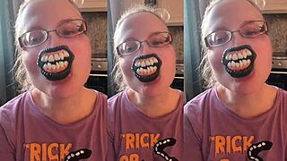 Asmr vampire teeth lollipop m