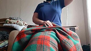 my shy stepsister licks my pussy under blanket
