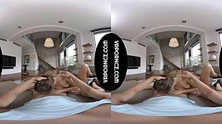 Vr session with sexy tattooed brunette mina