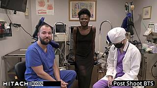 freshman nurse gets hitachi orgasm from doctor