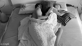 Quiet intimate couple midnight spooning