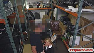 Hot blonde milf pounded by pawn keeper