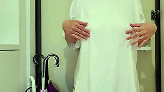 Frustrated wife masturbates alone at home