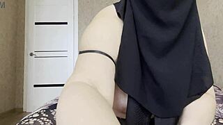 arab girl zalifah dances erotic dance and caresses very wet pussy