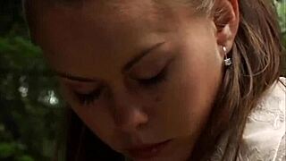 dominant lesbian mistress undresses naughty slave and touches her