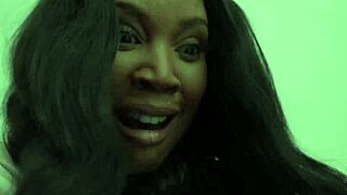 Curvy ebony spider woman sucks neighbors in threesome