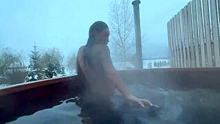 monika fox gives winter quick blowjob and masturbates in nature surrounded by snow
