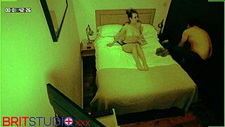 Couple fucks hard in airbnb for voyeur