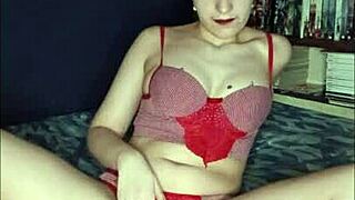 latina housewife touches herself in bathroom pov