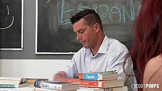 Student caught by professor joins threesome for grade