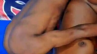 Fucking my ebony pussy wild at home