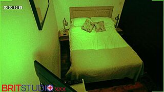Couple fucks hard in airbnb for voyeur