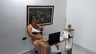We have sex in the office with big cock