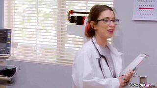 Lesbian doctor licks teen patient pussy