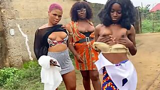 Big ass ebony lesbians suck clits in wild 69