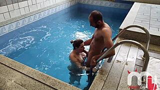 pregnant wife fucks trainer while cuckold films