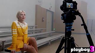 lennon elizabeth shows off her petite cheerleader body