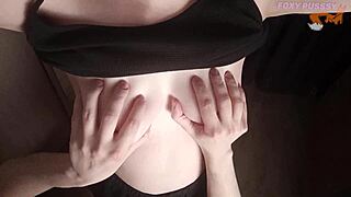 skinny stepsister lets me suck on her puffy nipples
