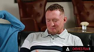 Devils film - jewelz blu catches man jerking instead of fixing fridge then gives rough big tits fuck