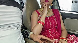 cute desi indian bhabhi gets fucked with huge dick in car outdoor