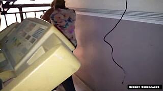 gym instructor seduced by big ass 45 years old client fucks her horny pussy with his bbc
