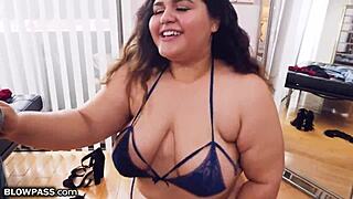 bbw stepmom karla lane gives sloppy blowjob
